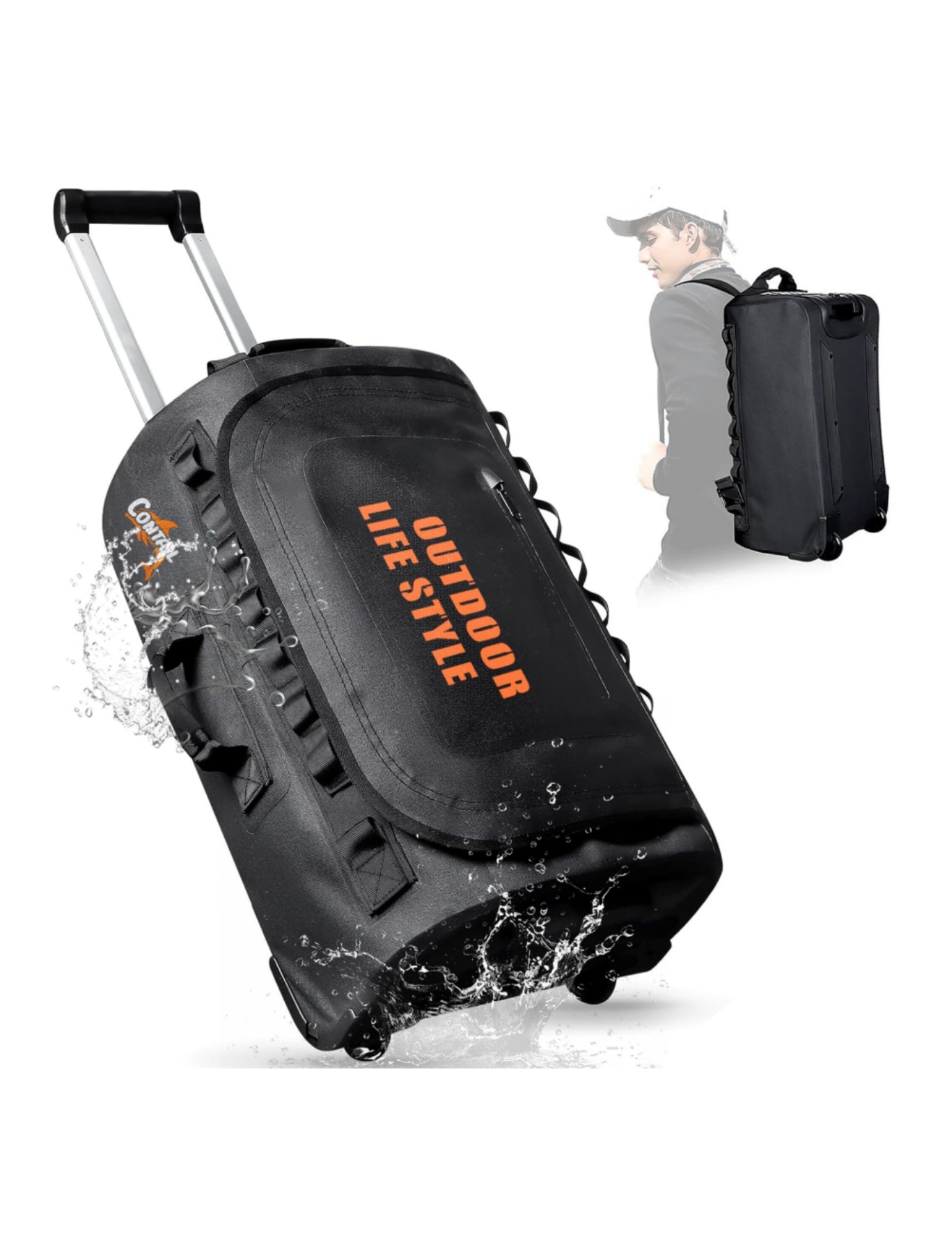 Snorkeling Gear - Mala de mergulho com rodas, capacidade