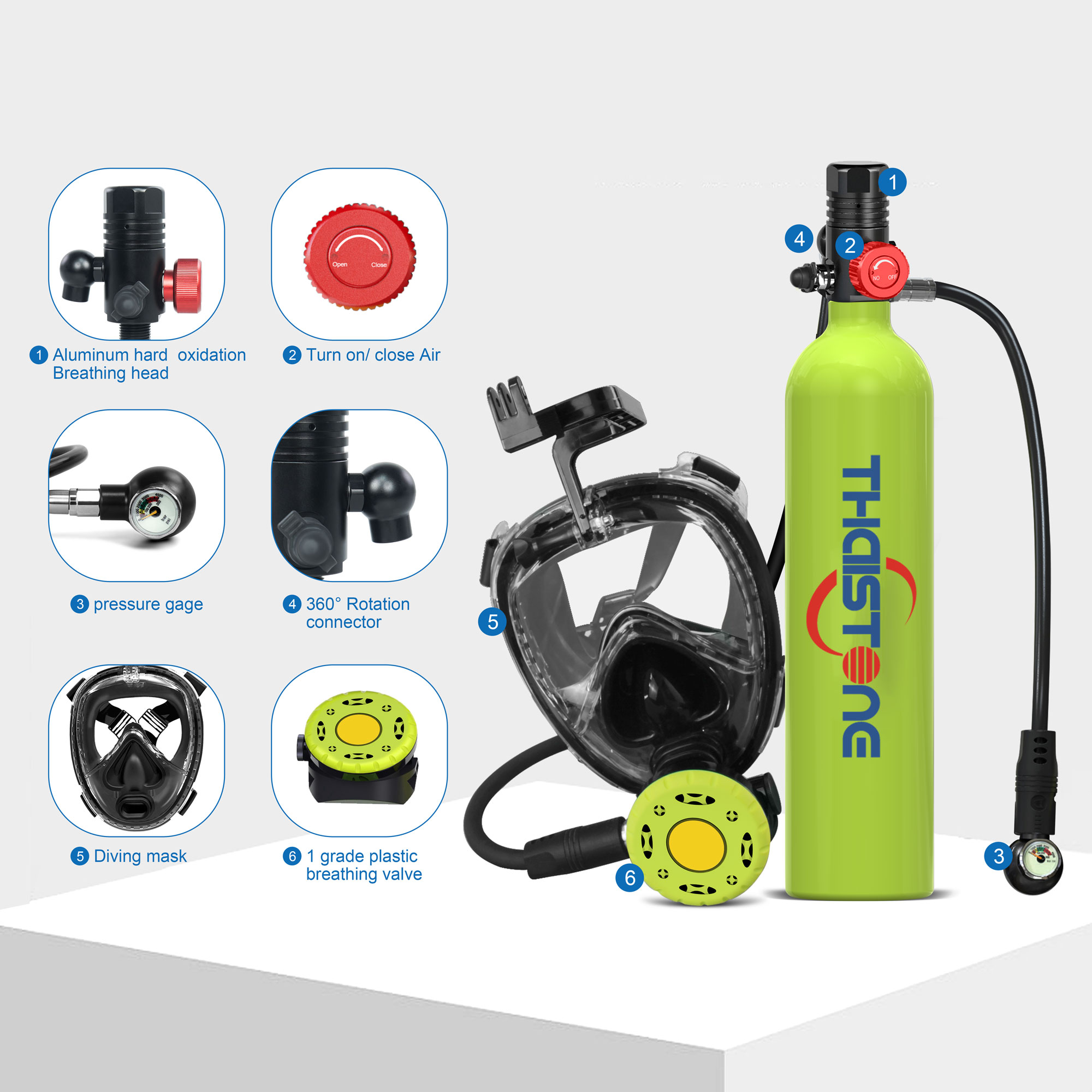 Tanque de oxigénio para mergul - Diving Mask avaliação e preço
