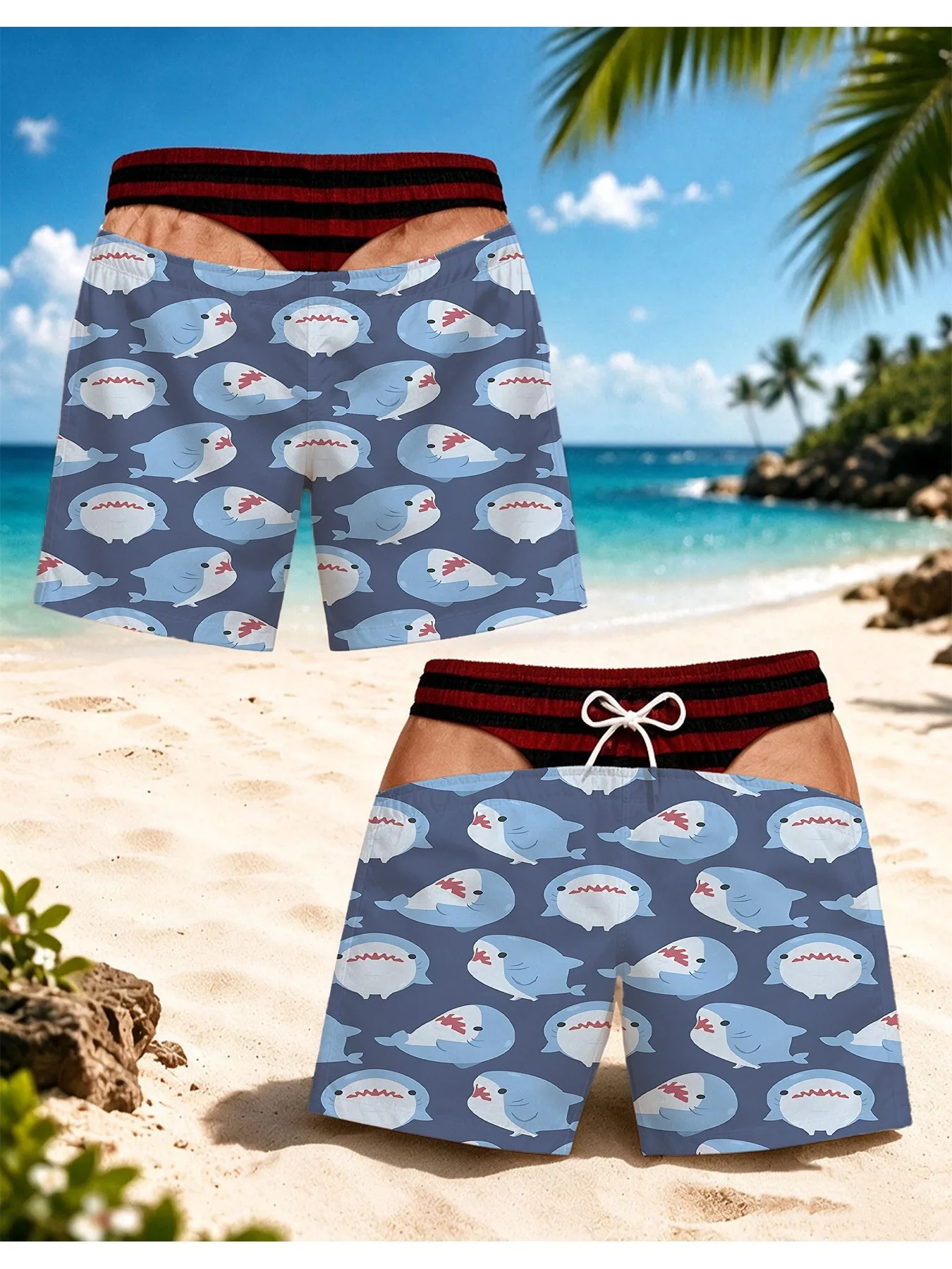 Calções de banho masculinos co - Swim Fins avaliação e preço