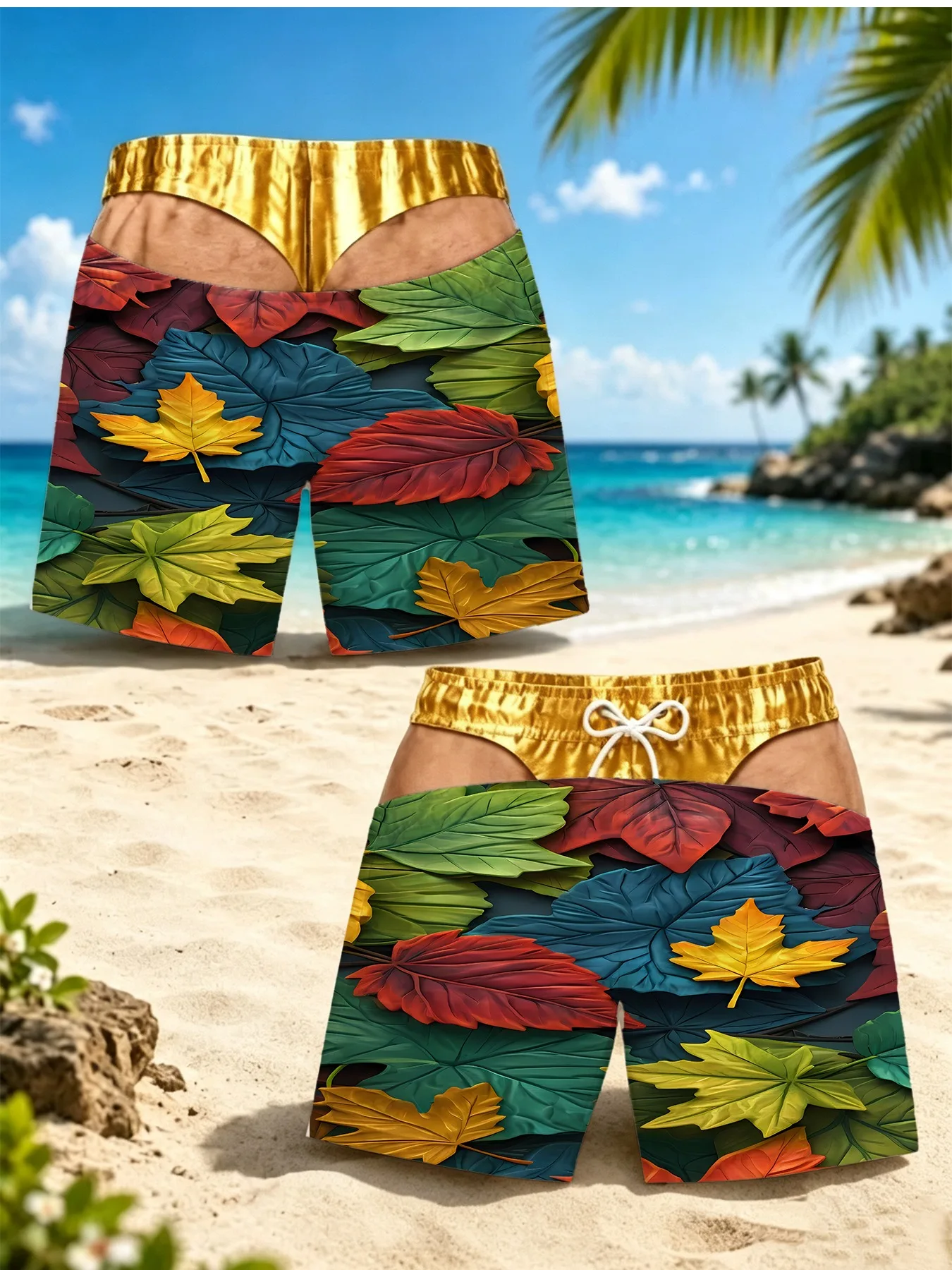 Calções de banho masculinos co - Swim Fins avaliação e preço